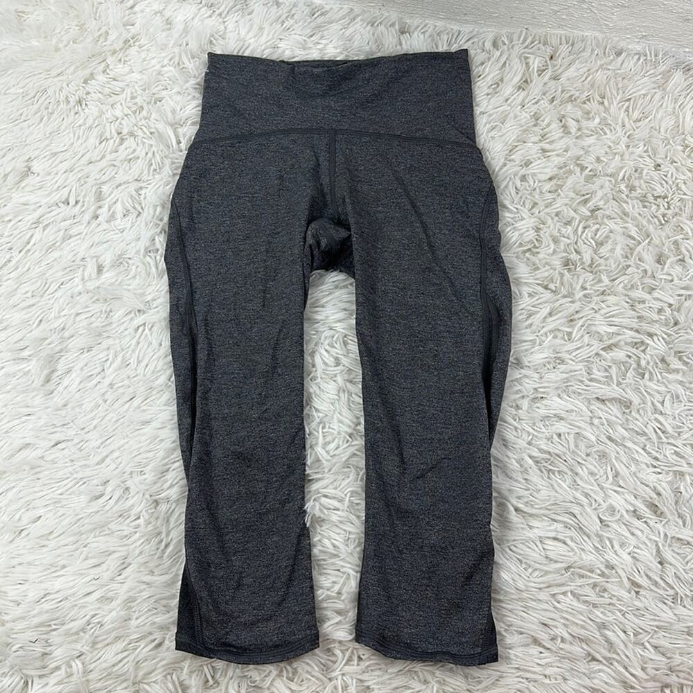 Lululemon Train Times Crop (17" ) Heathered Black